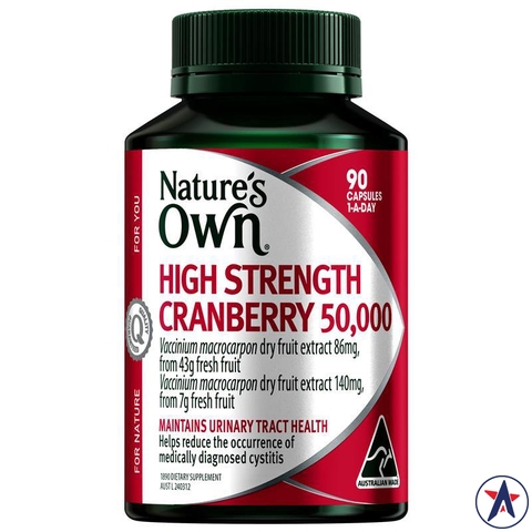 Nature's Own High Strength Cranberry 50000mg urinary support tablets 90 tablets