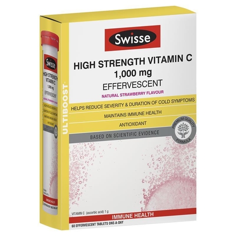 Effervescent Vitamin C 1000mg Swisse High Strength Effervescent 60 tablets
