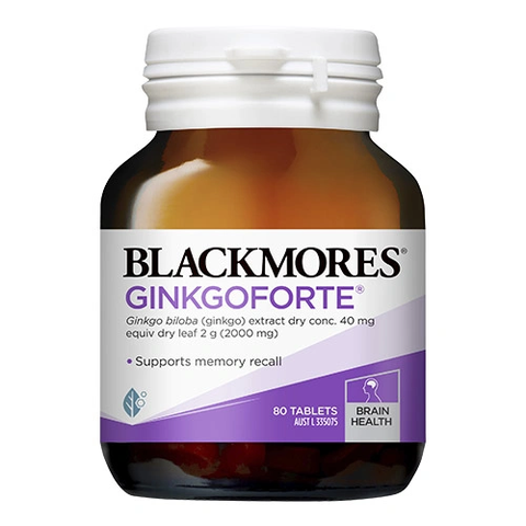 Blackmores Ginkgo Forte 2000mg brain supplement 80 tablets