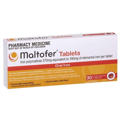 Iron supplement pills Maltofer Oral Iron 100mg 30 tablets