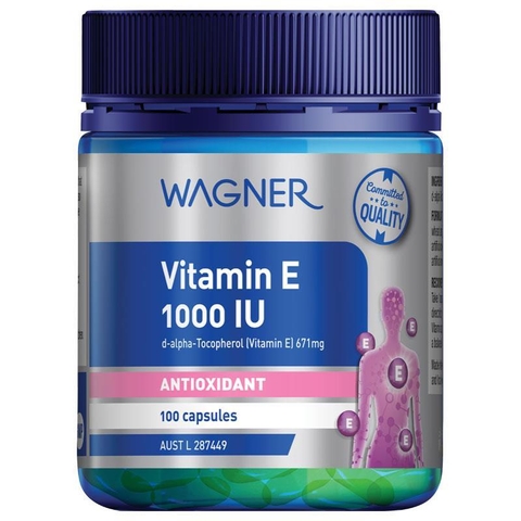 Australian Wagner Vitamin E 1000IU supplement, 100 tablets
