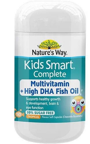 Multivitamin + High DHA Fish Oil Nature’s Way Kids Smart 50 viên