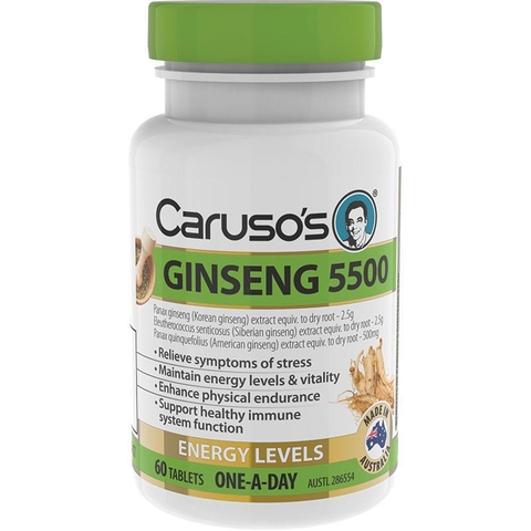Caruso's Ginseng 5500mg One A Day ginseng pills 60 pills