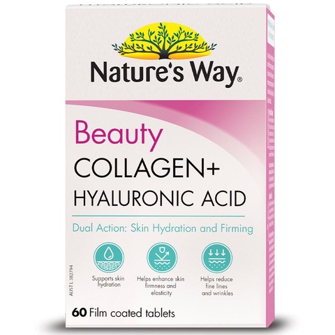 Nature's Way Beauty Collagen + Hyaluronic Acid 60 Tablets