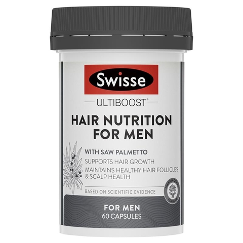 Swisse Hair Nutrition For Men helps nourish men's hair, 60 capsules