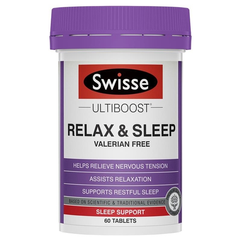 Swisse Ultiboost Relax & Sleep helps relax and sleep well 60 tablets