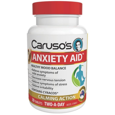 Caruso's Anxiety Aid reduces stress and anxiety 30 tablets