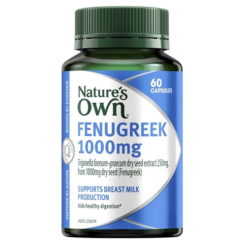 Nature's Own Fenugreek lactation pills 1000mg 60 pills