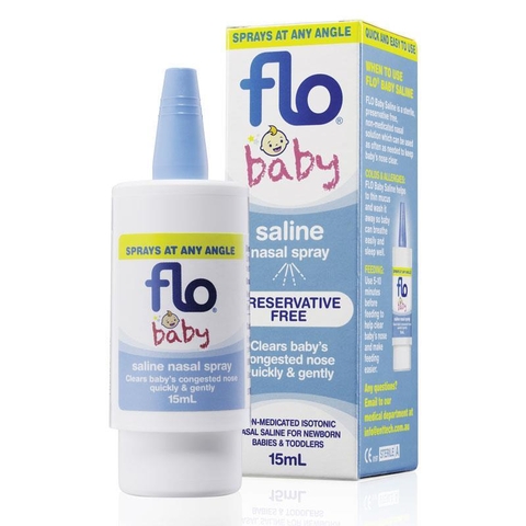 Australian Flo Baby Saline + Nasal Spray and Nasal Spray 15ml