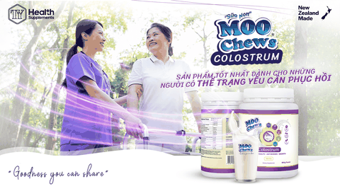 Sữa non Moo Chews Colostrum - Sản phẩm tốt nhất dành cho những người có thể trạng yếu cần phục hồi