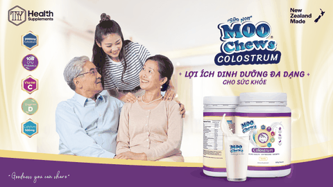 Chăm sóc cả gia đình với sữa non Moo Chews Colostrum: Lợi ích dinh dưỡng đa dạng cho sức khỏe