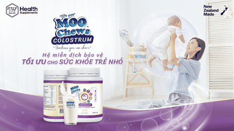 Sữa non Moo Chews Colostrum - Hệ miễn dịch bảo vệ tối ưu cho sức khỏe trẻ nhỏ