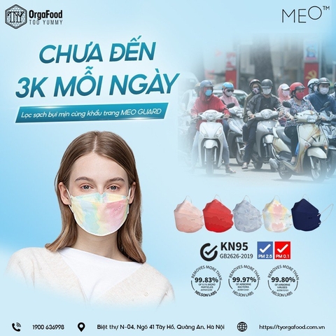 Loại bỏ hoàn toàn bụi mịn cùng khẩu trang MEO GUARD