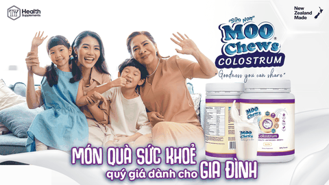 Sữa non Moo Chews Colostrum - Món quà sức khỏe quý giá dành cho gia đình