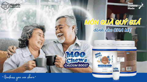 Moo Chews Calcium Boost - Món quà quý giá dành cho Cha Mẹ