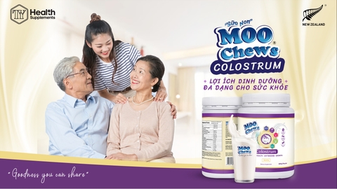 Chăm sóc cả gia đình với sữa non Moo Chews Colostrum: Lợi ích dinh dưỡng sức khỏe đa dạng