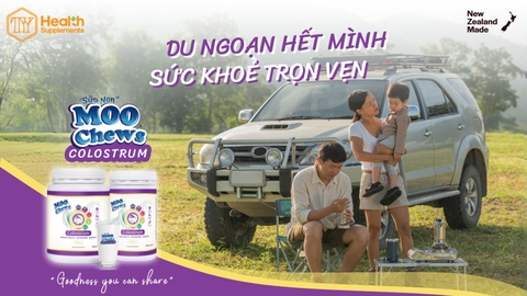 Du ngoạn hết mình, sức khoẻ trọn vẹn cùng Moo Chews Colostrum