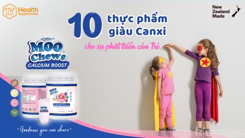 10 thực phẩm giàu canxi cho sự phát triển của Trẻ