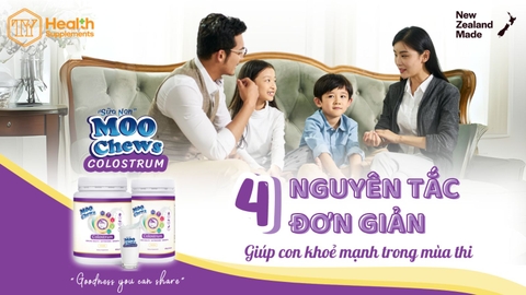4 nguyên tắc đơn giản giúp con khoẻ mạnh trong mùa thi