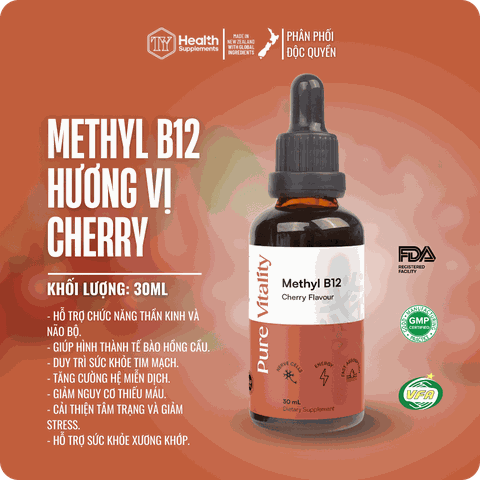 TPBVSK - Methyl B12 Drops Cải thiện trí nhớ, hỗ trợ tim mạch 30 ml