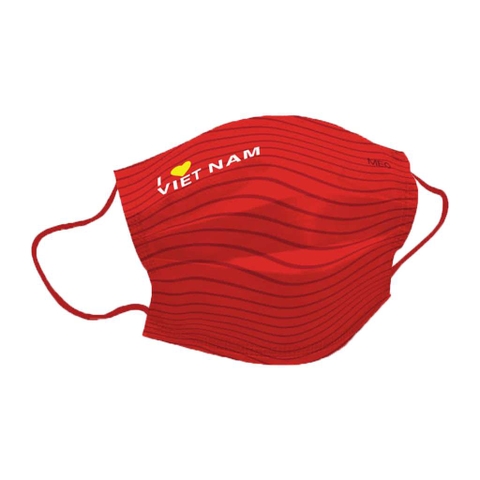 Khẩu trang MEO Med - màu đỏ I LOVE VIETNAM (Free ship từ 10 gói trở lên)
