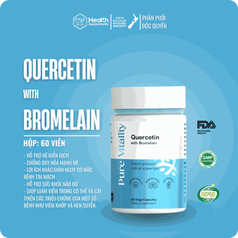 Quercetin Hỗ trợ sk đường hô hấp, kháng viêm, tăng cường sức đề kháng (60 viên/ lọ) - TPBVSK
