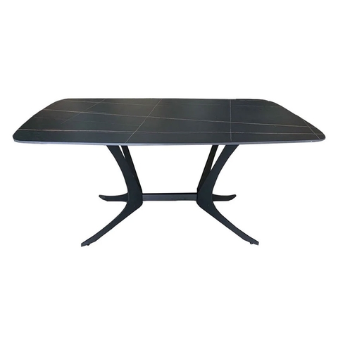 Bàn ăn mặt đá chân sắt BA03