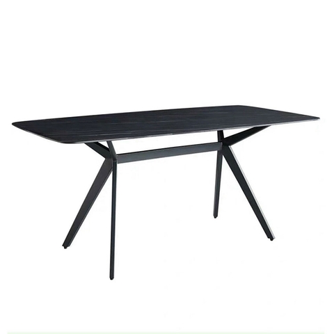 Bàn ăn mặt đá chân sắt BA04