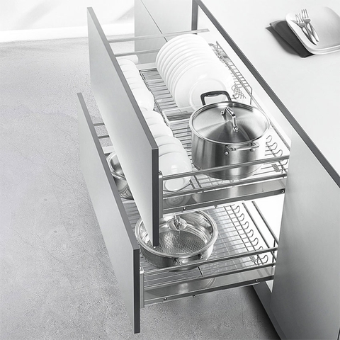 Giá xoong nồi bát đĩa đa năng nan dẹt Inoxen BS304-61/71/81/91