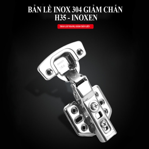Bản lề inox giảm chấn Inoxen H35/H33