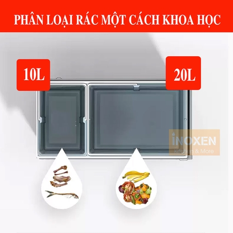 Thùng rác đôi Inoxen WBA-30L
