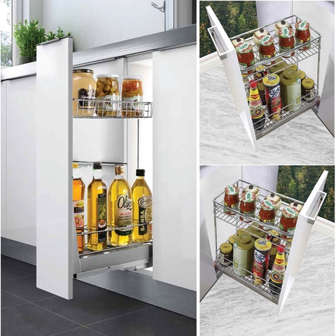 Giá chai lọ gia vị nan dẹt Inoxen BS304-20C/25C/30C/35C/40C