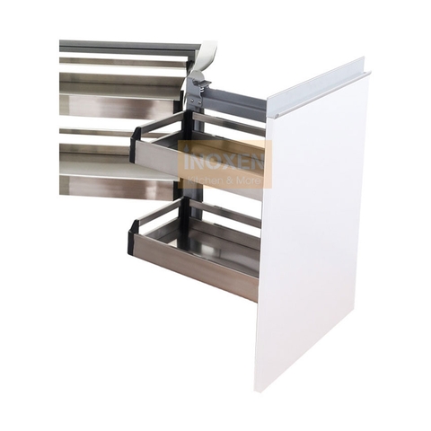 Kệ góc liên hoàn inox hộp Inoxen KGH-90L/R