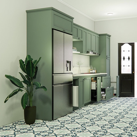 Tủ bếp tân cổ điển chữ I dài 4.1 mét