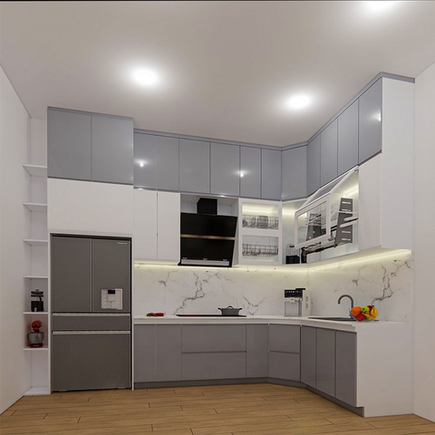 Tủ bếp hiện đại chữ L dài 5.3 mét