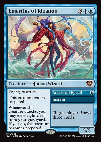 Magic: The Gathering - Secrets of Strixhaven - Emeritus of Ideation // Ancestral Recall (45)