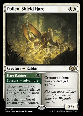 Magic: The Gathering - Wilds of Eldraine - Pollen-Shield Hare // Hare Raising (233)