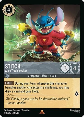 Disney Lorcana ~Reign of Jafar~ Stitch - Alien Troublemaker (200/204)