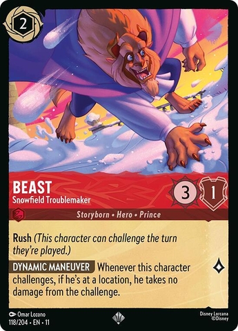 Disney Lorcana ~Winterspell~ Beast - Snowfield Troublemaker (118/204)