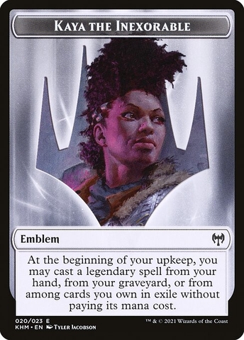 Magic: The Gathering - Kaldheim Tokens - Kaya the Inexorable Emblem (20)