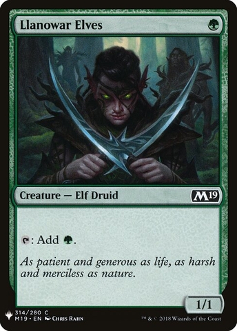 Magic: The Gathering - The List - Llanowar Elves (M19-314)