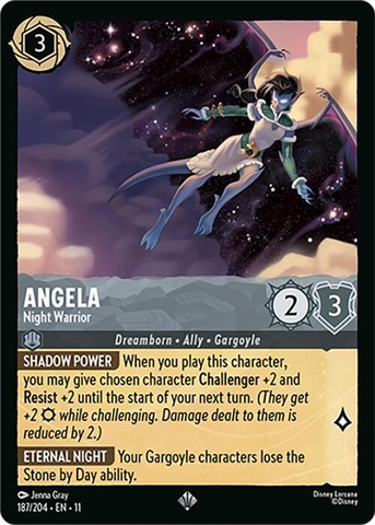 Disney Lorcana ~Winterspell~ Angela - Night Warrior (187/204)