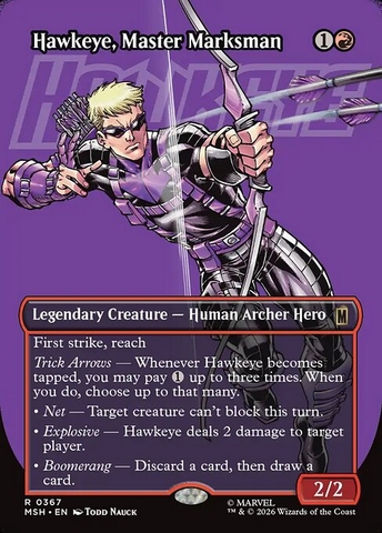 Magic: The Gathering - Marvel Super Heroes - Hawkeye, Master Marksman (367) Foil