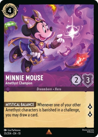 Disney Lorcana ~Whispers in the Well~ Minnie Mouse - Amethyst Champion (35/204)