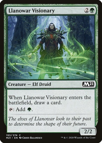 Magic: The Gathering - Core Set 2021 - Llanowar Visionary (193)