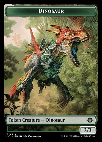 Magic: The Gathering - The Lost Caverns of Ixalan Tokens - Dinosaur (10)