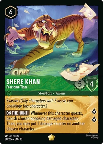 Disney Lorcana ~Whispers in the Well~ Shere Khan - Fearsome Tiger (88/204)