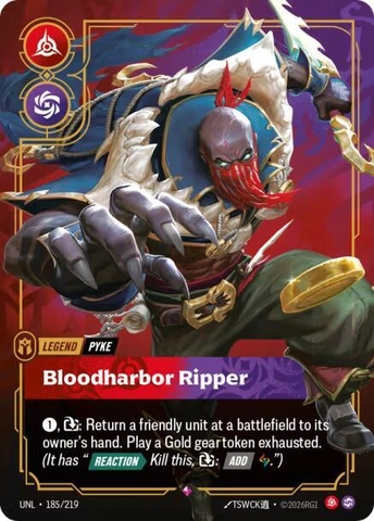 Riftbound TCG - Unleashed - Pyke - Bloodharbor Ripper (185/219) Foil