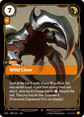 Riftbound TCG - Vendetta - Wild Claw (089/166) Foil