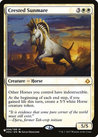Magic: The Gathering - The List - Crested Sunmare (HOU-6)